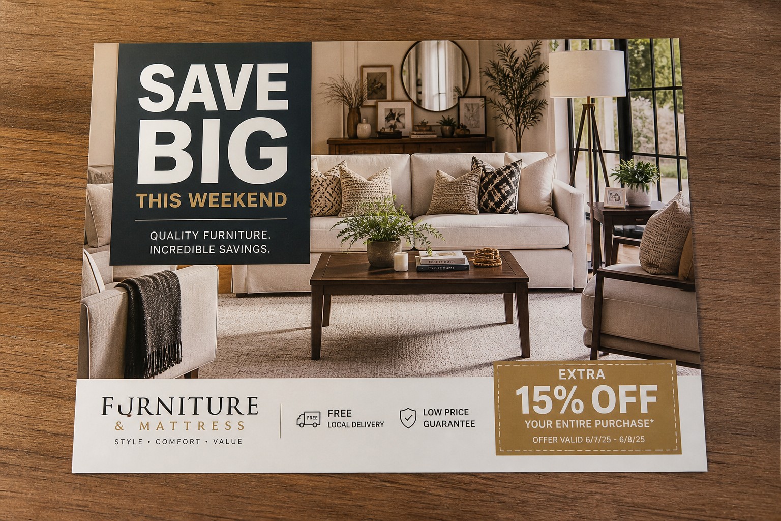 Furniture and mattresses direct mail campaign